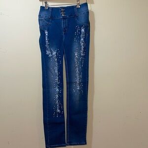 Womens Laty Rose High Rise Jeans
